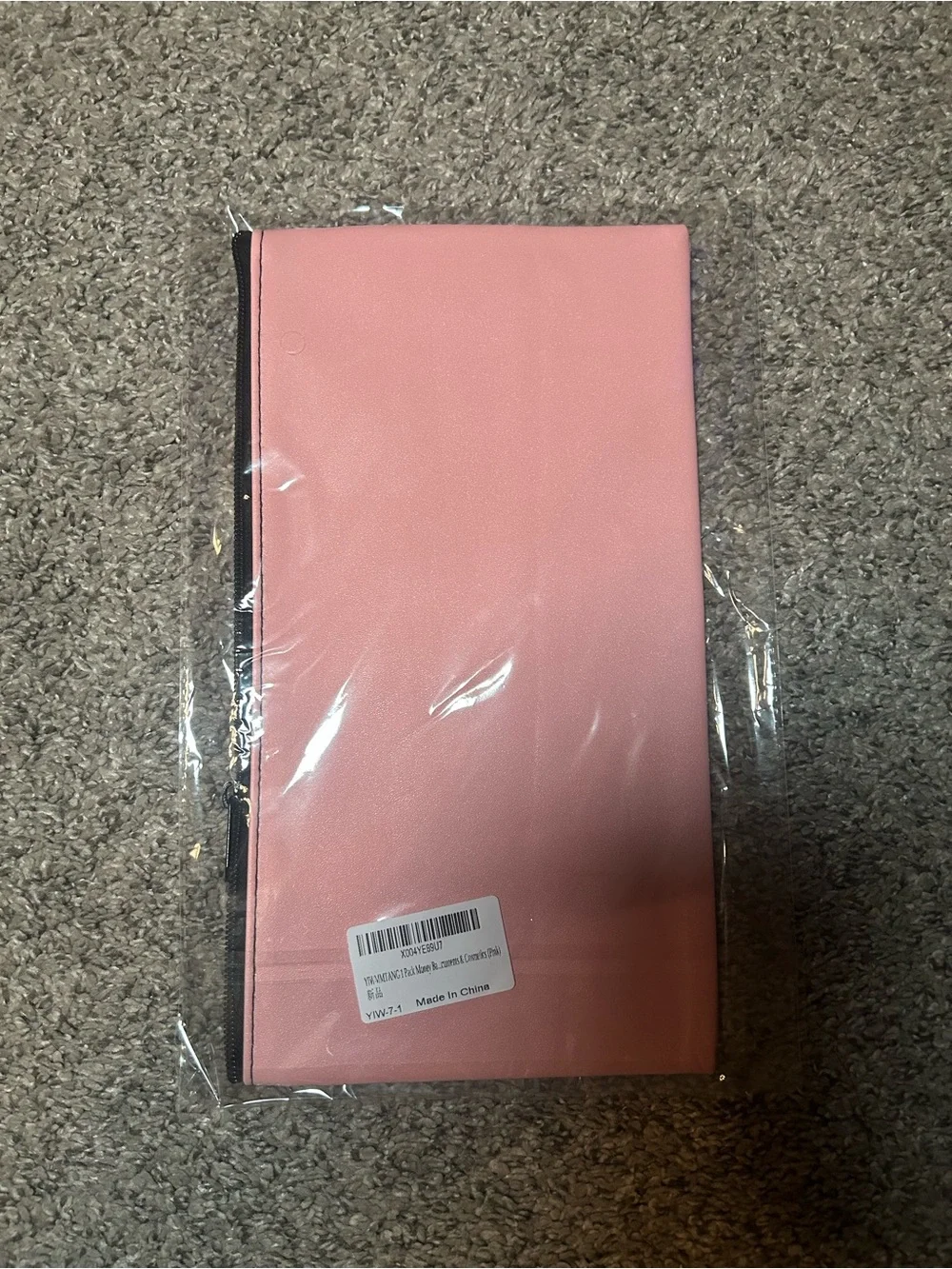 Pink Zip Clutch Pouch